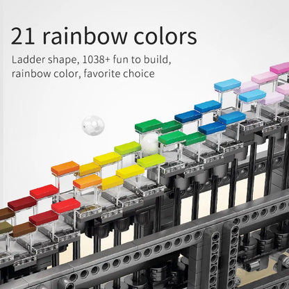 Mould King MOC Motorized Building Block Set: The Rainbow Stepper 26004