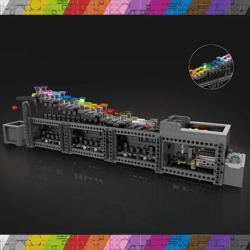 Mould King MOC Motorized Building Block Set: The Rainbow Stepper 26004