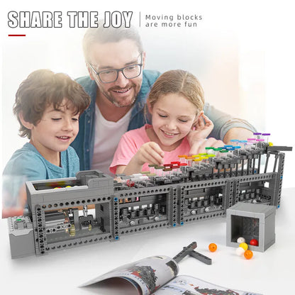 Mould King MOC Motorized Building Block Set: The Rainbow Stepper 26004