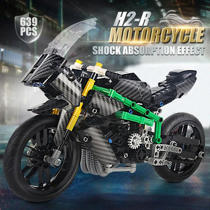 Mould King MOC Building Block Set: KAWASAKI H2R Racing Motorcycle 23002, Model K23002