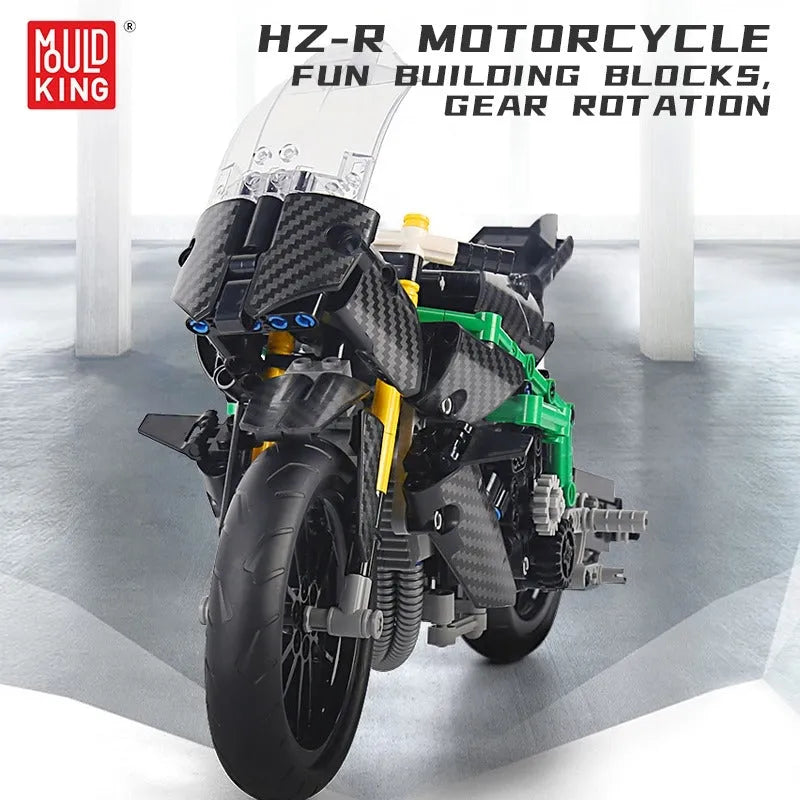Mould King MOC Building Block Set: KAWASAKI H2R Racing Motorcycle 23002, Model K23002