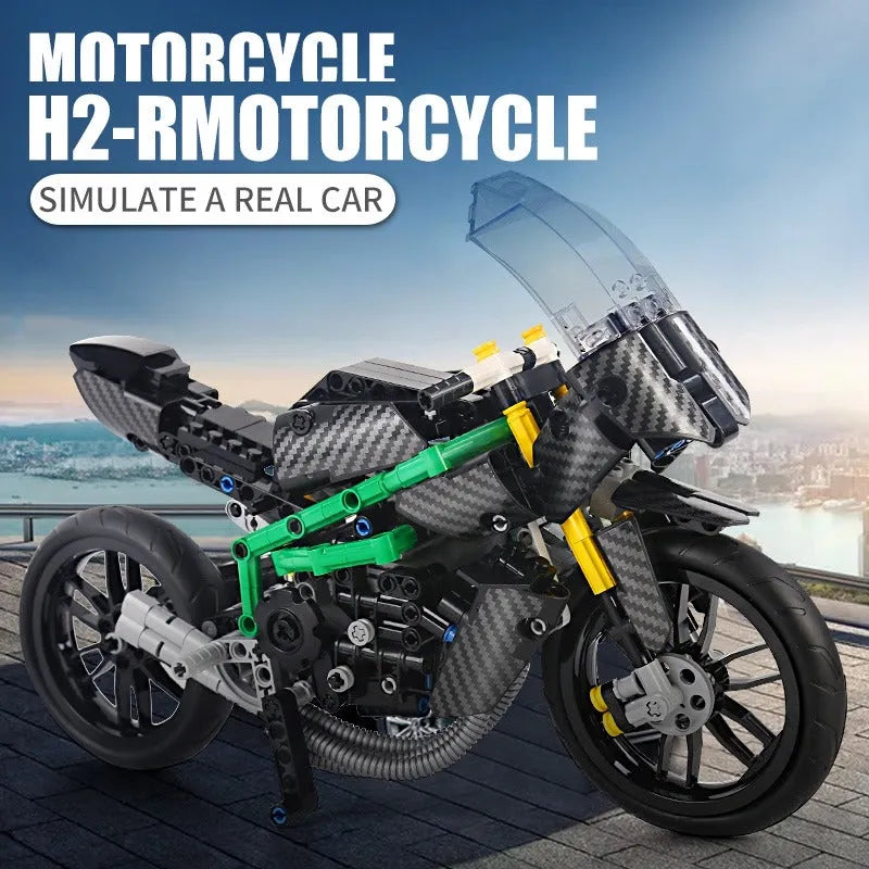 Mould King MOC Building Block Set: KAWASAKI H2R Racing Motorcycle 23002, Model K23002