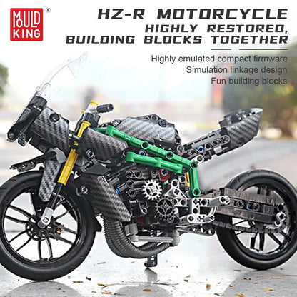 Mould King MOC Building Block Set: KAWASAKI H2R Racing Motorcycle 23002, Model K23002