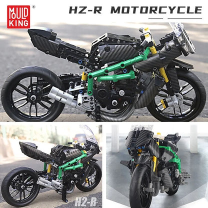 Mould King MOC Building Block Set: KAWASAKI H2R Racing Motorcycle 23002, Model K23002