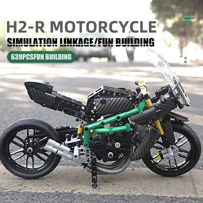 Mould King MOC Building Block Set: KAWASAKI H2R Racing Motorcycle 23002, Model K23002