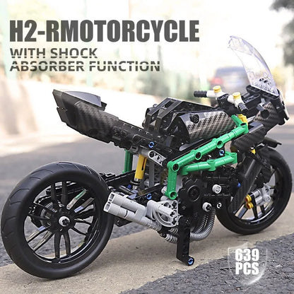 Mould King MOC Building Block Set: KAWASAKI H2R Racing Motorcycle 23002, Model K23002