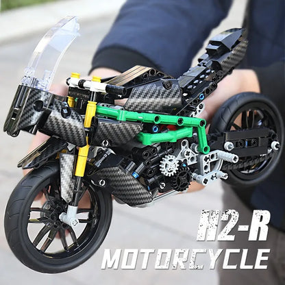 Mould King MOC Building Block Set: KAWASAKI H2R Racing Motorcycle 23002, Model K23002