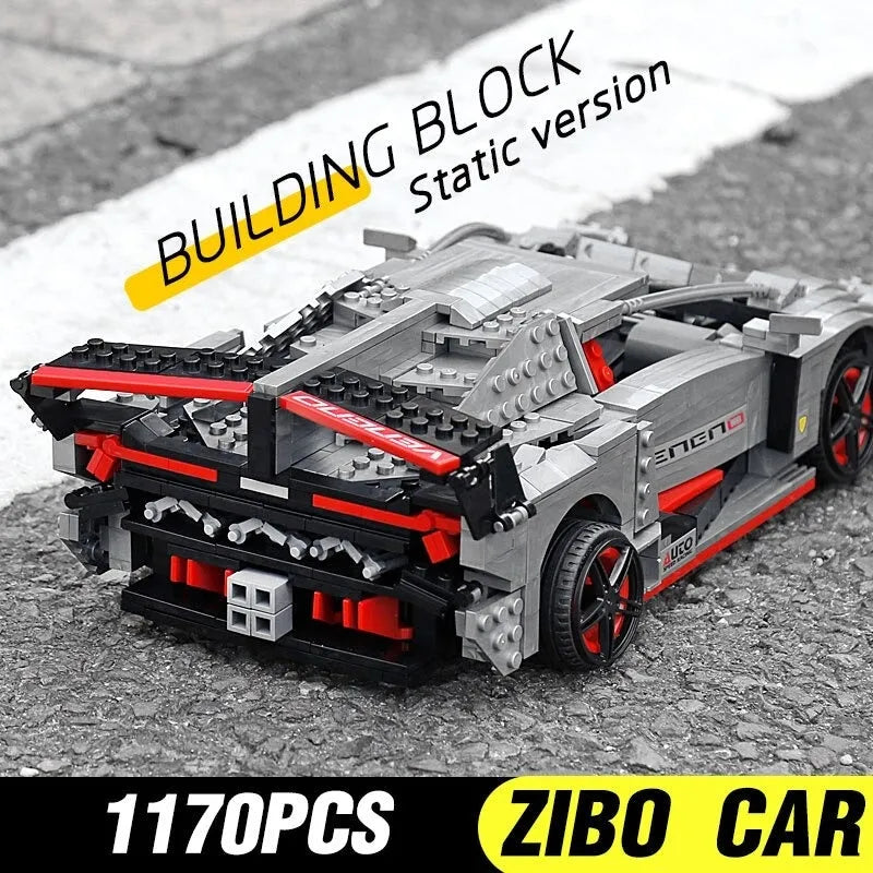 Mould King MOC Building Block Set: Lambo Veneno Super Racing Sports Car 13110, Model K13110