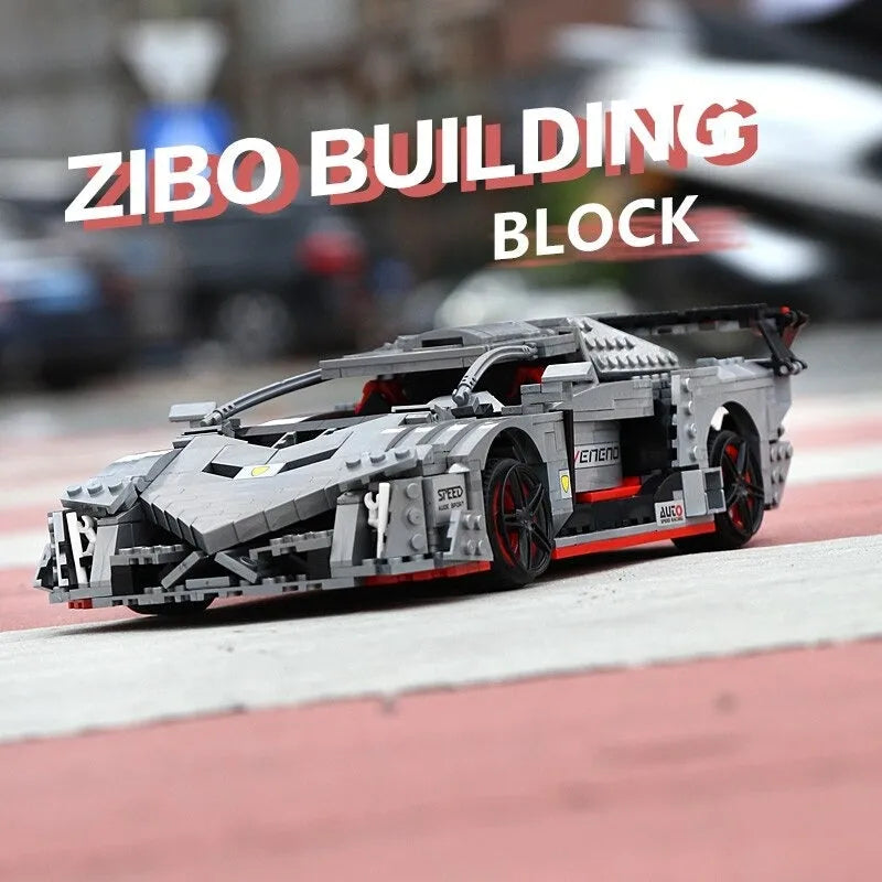Mould King MOC Building Block Set: Lambo Veneno Super Racing Sports Car 13110, Model K13110