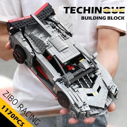 Mould King MOC Building Block Set: Lambo Veneno Super Racing Sports Car 13110, Model K13110