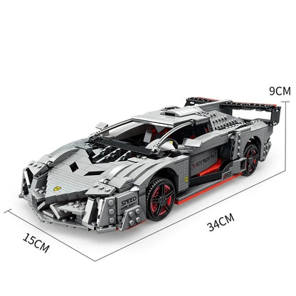 Mould King MOC Building Block Set: Lambo Veneno Super Racing Sports Car 13110, Model K13110