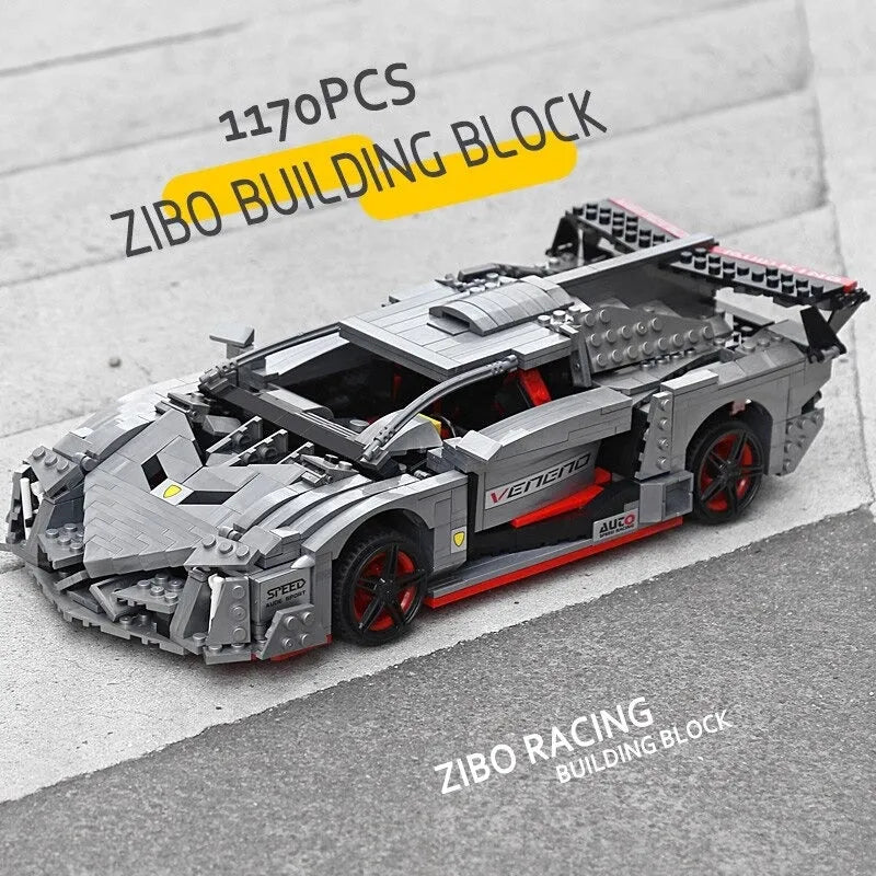 Mould King MOC Building Block Set: Lambo Veneno Super Racing Sports Car 13110, Model K13110