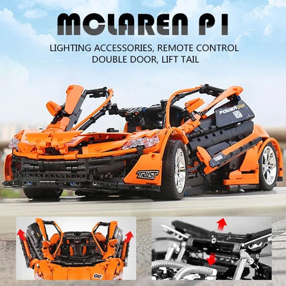 Mould King MOC Motorized Building Block Set: McLaren P1 Hypercar Racing Car 13090