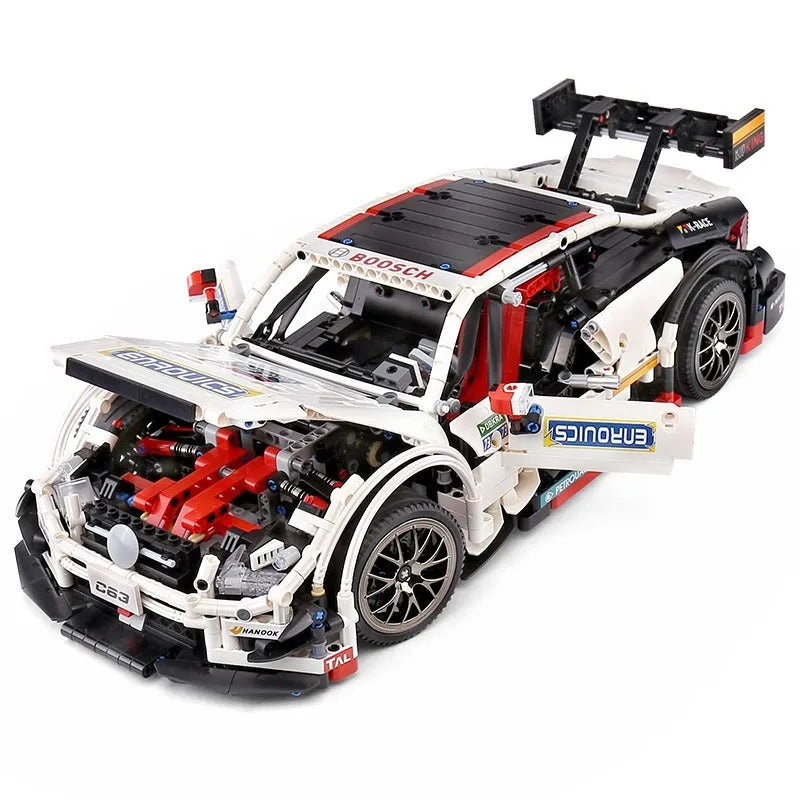 Mould King MOC Motorized Building Block Set: Mercedes Benz AMG C63 DTM Racing Car 13075, Model K13075