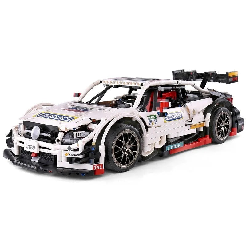 Mould King MOC Motorized Building Block Set: Mercedes Benz AMG C63 DTM Racing Car 13075, Model K13075