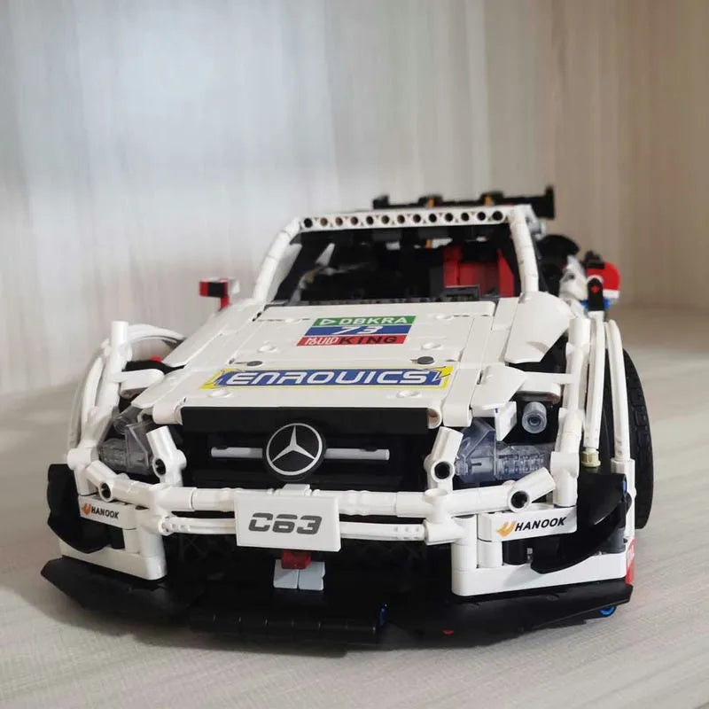 Mould King MOC Motorized Building Block Set: Mercedes Benz AMG C63 DTM Racing Car 13075, Model K13075