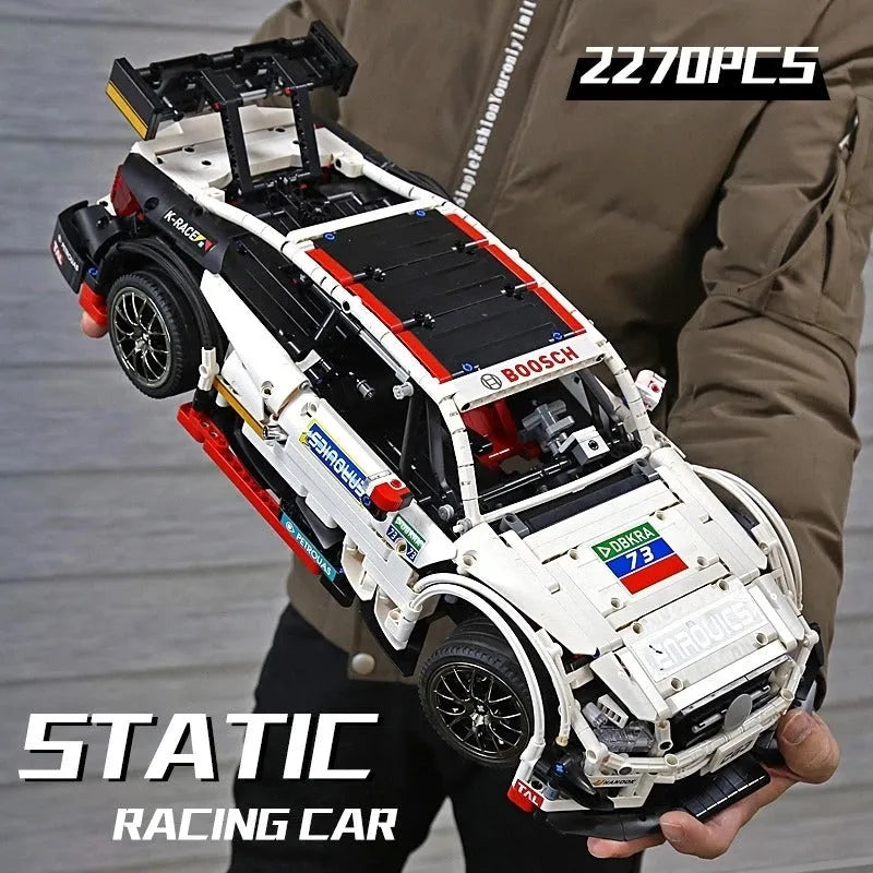 Mould King MOC Motorized Building Block Set: Mercedes Benz AMG C63 DTM Racing Car 13075, Model K13075