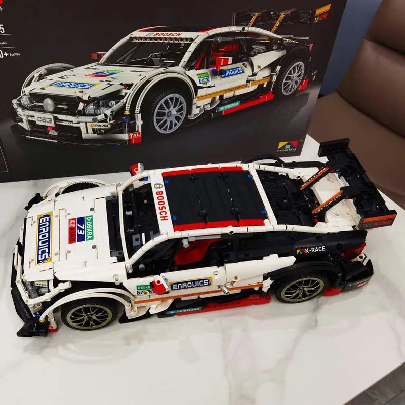 Mould King MOC Motorized Building Block Set: Mercedes Benz AMG C63 DTM Racing Car 13075, Model K13075