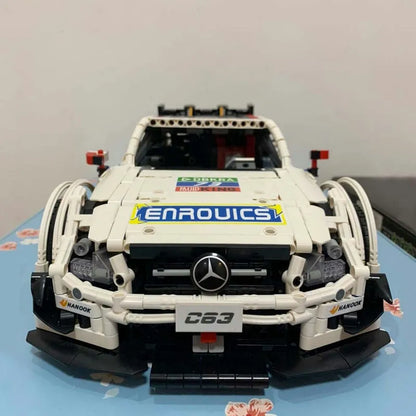 Mould King MOC Motorized Building Block Set: Mercedes Benz AMG C63 DTM Racing Car 13075, Model K13075