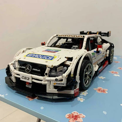 Mould King MOC Motorized Building Block Set: Mercedes Benz AMG C63 DTM Racing Car 13075, Model K13075