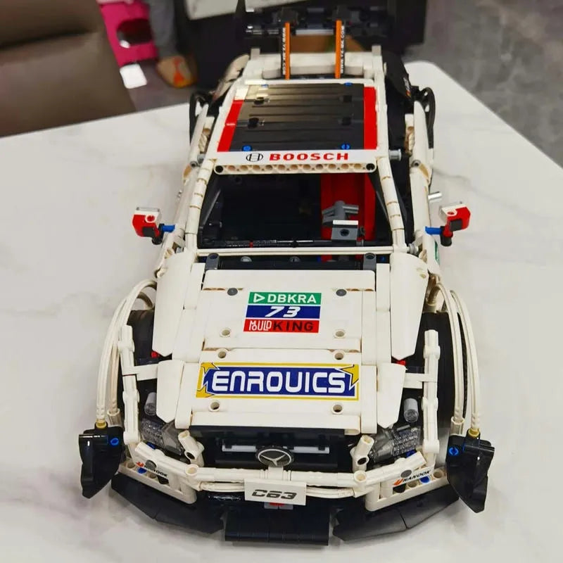 Mould King MOC Motorized Building Block Set: Mercedes Benz AMG C63 DTM Racing Car 13075, Model K13075