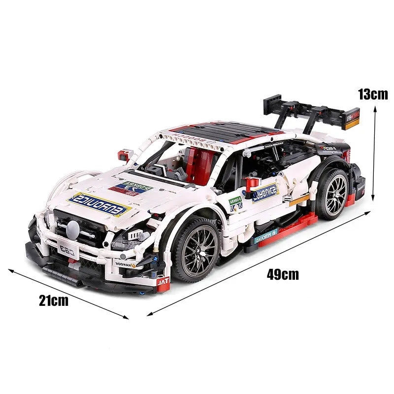 Mould King MOC Motorized Building Block Set: Mercedes Benz AMG C63 DTM Racing Car 13075, Model K13075