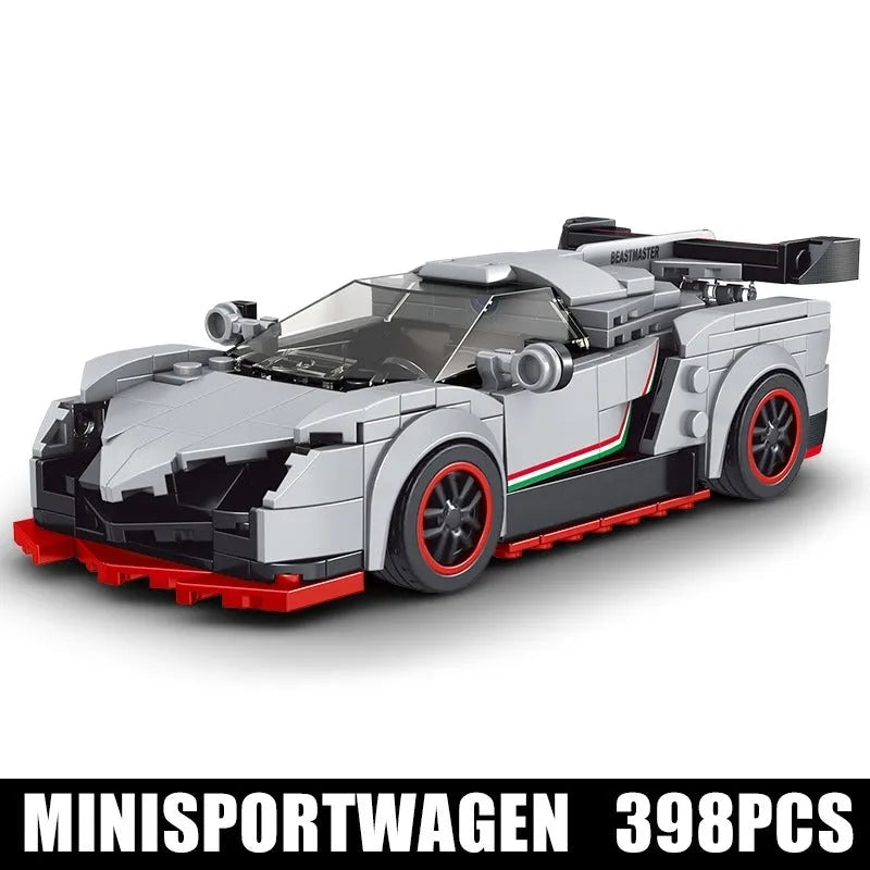 Mould King MOC Building Block Set: Mini Lambo Veneno Racing Sports Car 27007, Model K27007