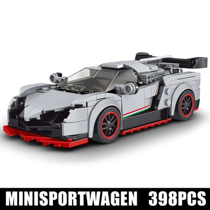 Mould King MOC Building Block Set: Mini Lambo Veneno Racing Sports Car 27007, Model K27007