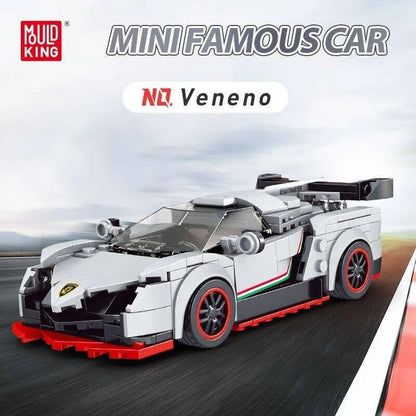 Mould King MOC Building Block Set: Mini Lambo Veneno Racing Sports Car 27007, Model K27007