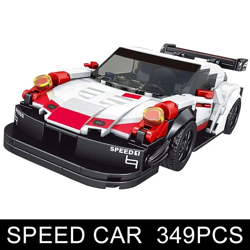Mould King MOC Building Block Set: Mini Porsche 911 RSR Racing Sports Car 27010, Model K27010