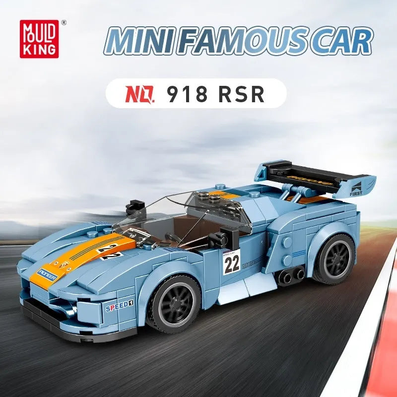 Mould King MOC Building Block Set: Mini Porsche 918 RSR Sports Car Kids 27005, Model K27005