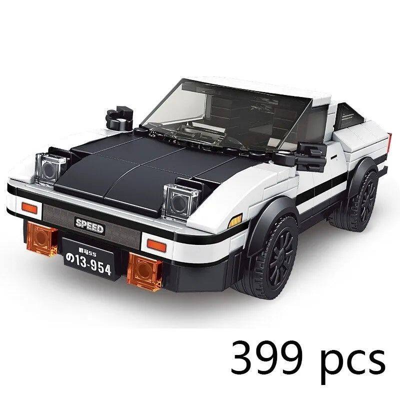 Mould King MOC Building Block Set: Mini Supercar Toyota AE86 Racing Car 27013, Model K27013