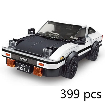 Mould King MOC Building Block Set: Mini Supercar Toyota AE86 Racing Car 27013, Model K27013