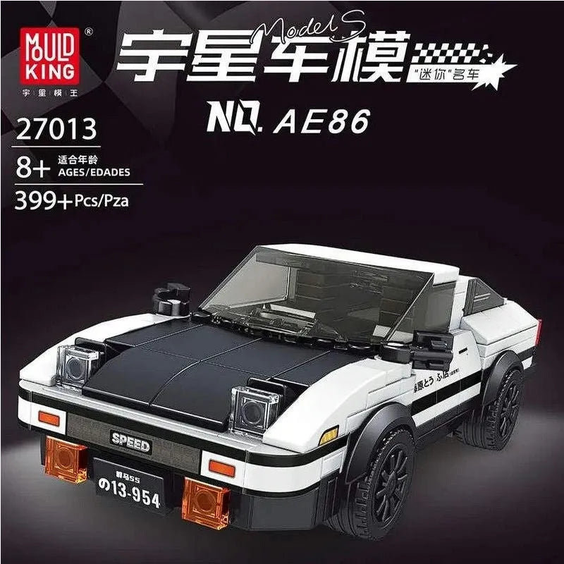 Mould King MOC Building Block Set: Mini Supercar Toyota AE86 Racing Car 27013, Model K27013