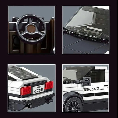 Mould King MOC Building Block Set: Mini Supercar Toyota AE86 Racing Car 27013, Model K27013