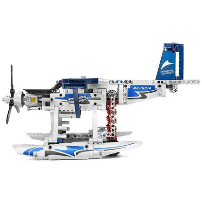 Mould King MOC Building Block Set: Motorized RC Amphibious Fire Plane 15014, Model K15014