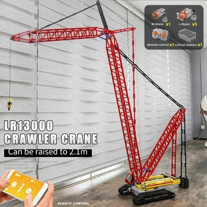 Mould King MOC Building Block Set: Motorized RC LR13000 Crawler Crane, Model 17015