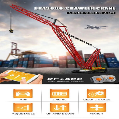 Mould King MOC Building Block Set: Motorized RC LR13000 Crawler Crane, Model 17015