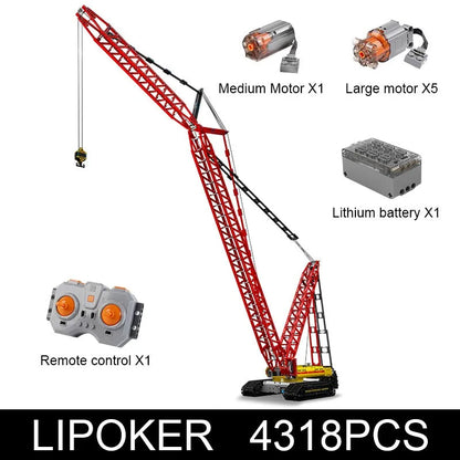 Mould King MOC Building Block Set: Motorized RC LR13000 Crawler Crane, Model 17015