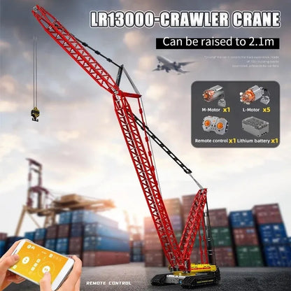 Mould King MOC Building Block Set: Motorized RC LR13000 Crawler Crane, Model 17015