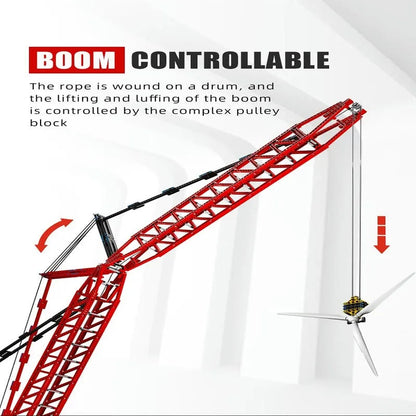 Mould King MOC Building Block Set: Motorized RC LR13000 Crawler Crane, Model 17015