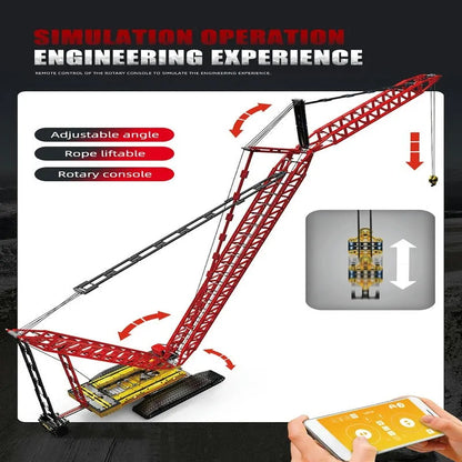 Mould King MOC Building Block Set: Motorized RC LR13000 Crawler Crane, Model 17015