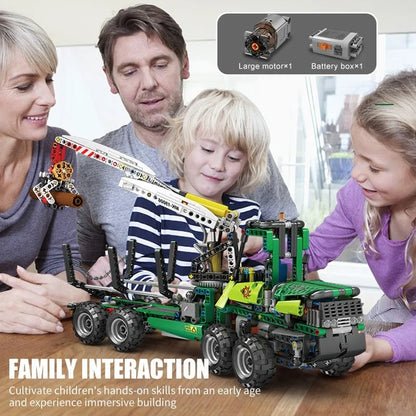 Mould King MOC Building Block Set: Motorized RC Pneumatic Forest Machine, Model K19006