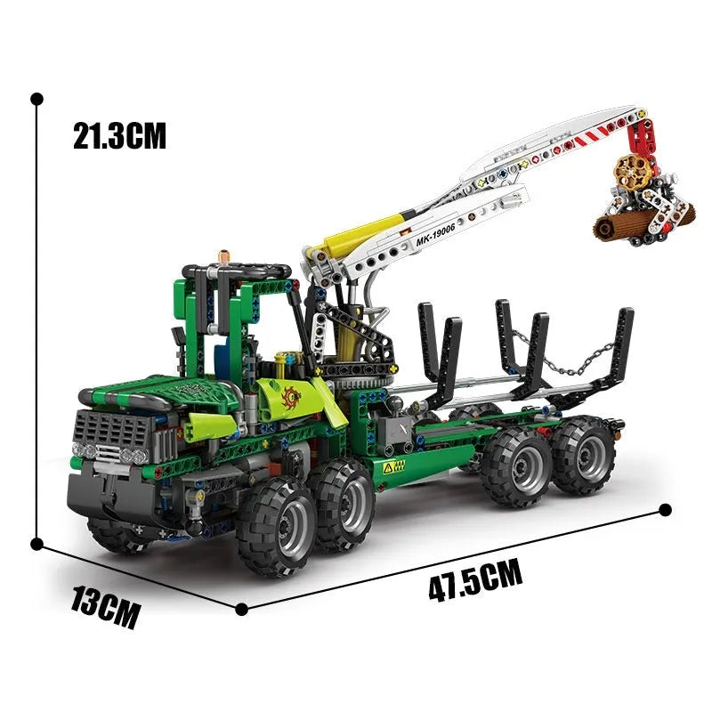 Mould King MOC Building Block Set: Motorized RC Pneumatic Forest Machine, Model K19006