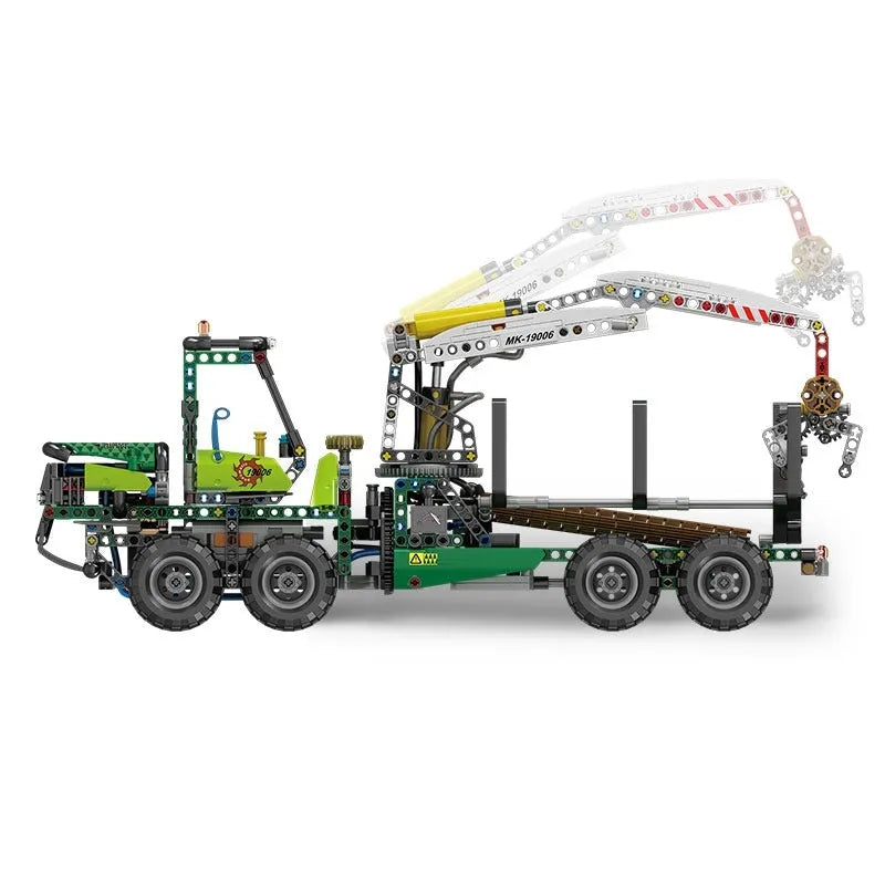 Mould King MOC Building Block Set: Motorized RC Pneumatic Forest Machine, Model K19006
