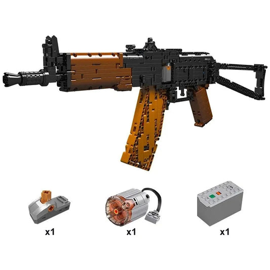 Mould King MOC Building Block Set: Motorized Weapon AK47 Assault Rifle 14020, Model K14020