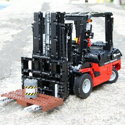 Mould King MOC Motorized Building Block Set: RC APP City Forklift Truck Loader 13106