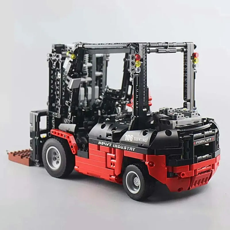 Mould King MOC Motorized Building Block Set: RC APP City Forklift Truck Loader 13106
