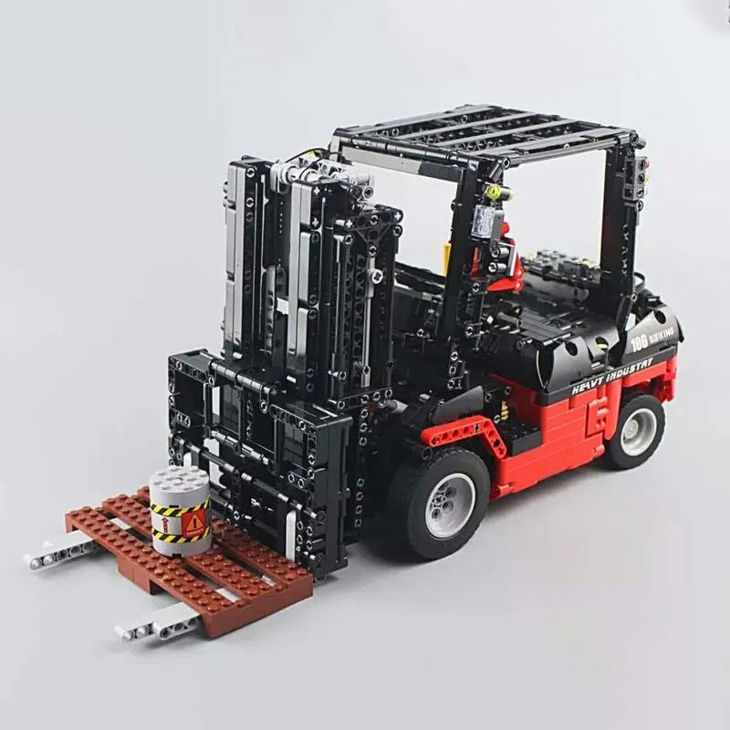 Mould King MOC Motorized Building Block Set: RC APP City Forklift Truck Loader 13106