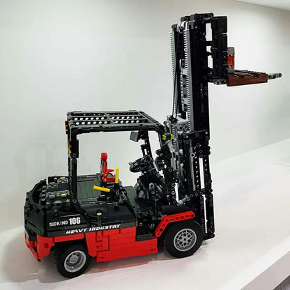 Mould King MOC Motorized Building Block Set: RC APP City Forklift Truck Loader 13106